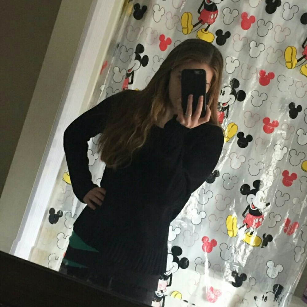 Black knitted sweater